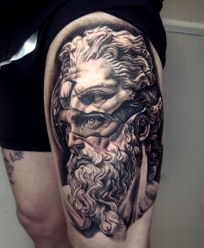 tatuaggio realistico di Giovanni Santopietro