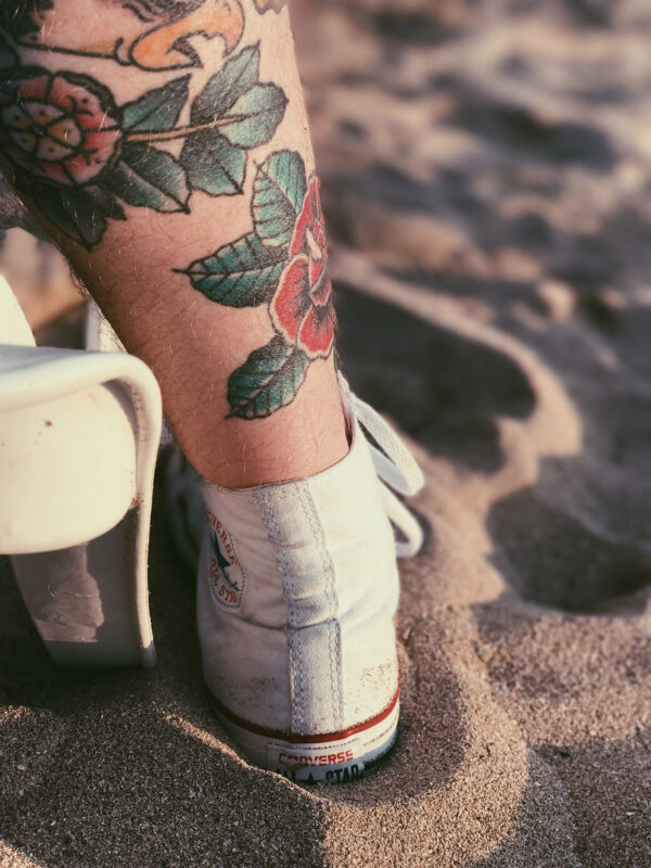tatuaggio floreale old school
